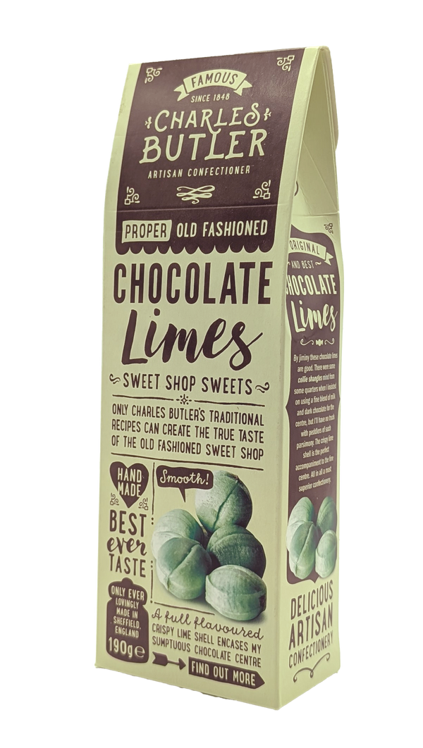 Chocolate Lime – klassiska brittiska karameller, 190 g