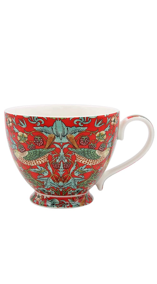 Mayfairmugg Strawberry Thief Red - William Morris