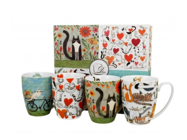 Cats World – 4 Emma Bridgewater‑muggar i presentförpackning