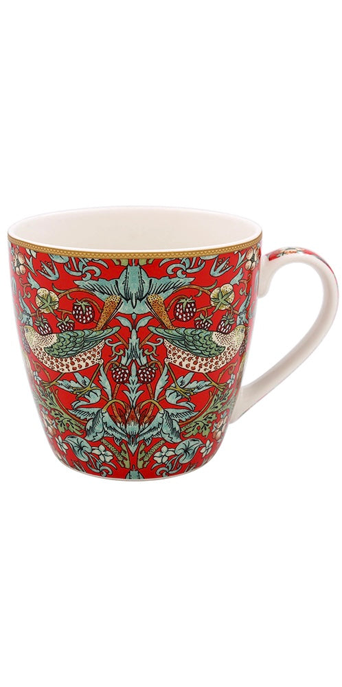 Frukostmugg Strawberry Thief Red - William Morris