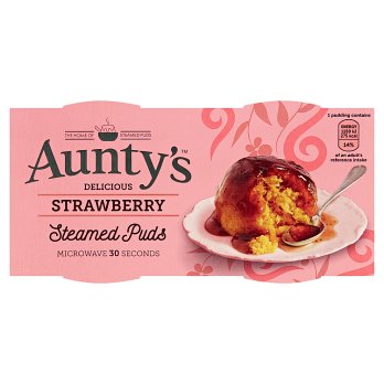 Aunty’s Strawberry Pudding – Mjuk Jordgubbspudding 2x95g