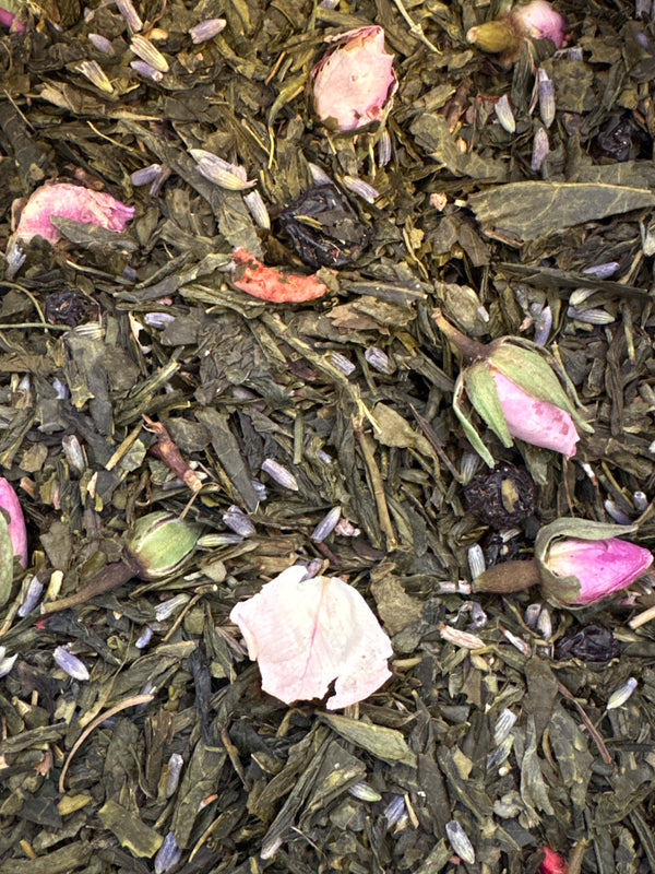 Lady Morris in Pink – Grönt Te med Jordgubb, Ros & Skvätt Skumpa