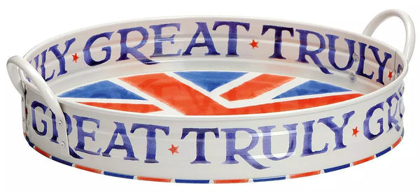 Rund plåtbricka med handtag Union Jack - Emma Bridgewater