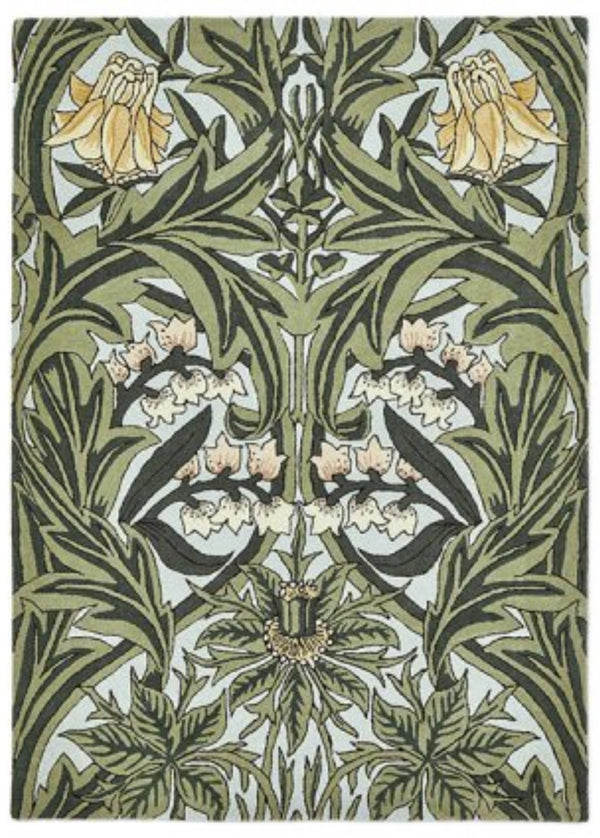 Morris & Co Matta Bluebell Leafy Arbour Green