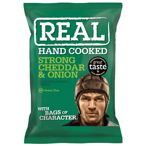 REAL Strong Cheddar & Onion Crisps 35g
