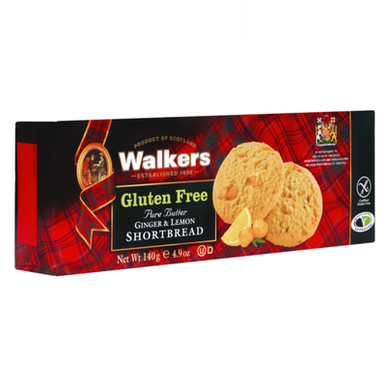 Walkers Ginger & Lemon Shortbread Rounds 140g - Gluten Free